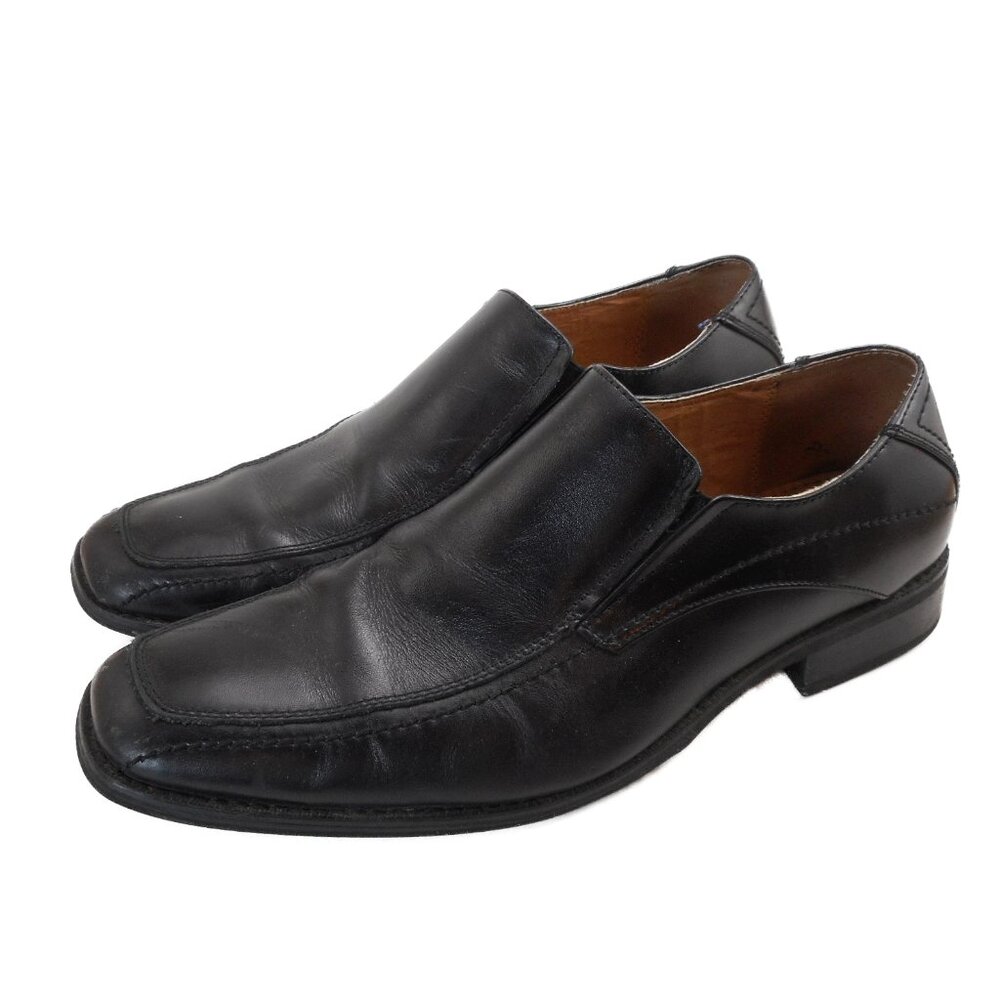 Joseph Abboud Men's 13 M Black Leather Slip-on Dress Shoes X173421